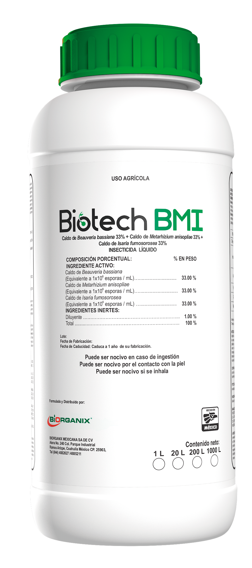 Presentación Biotech BMI 1 Litro Fagro