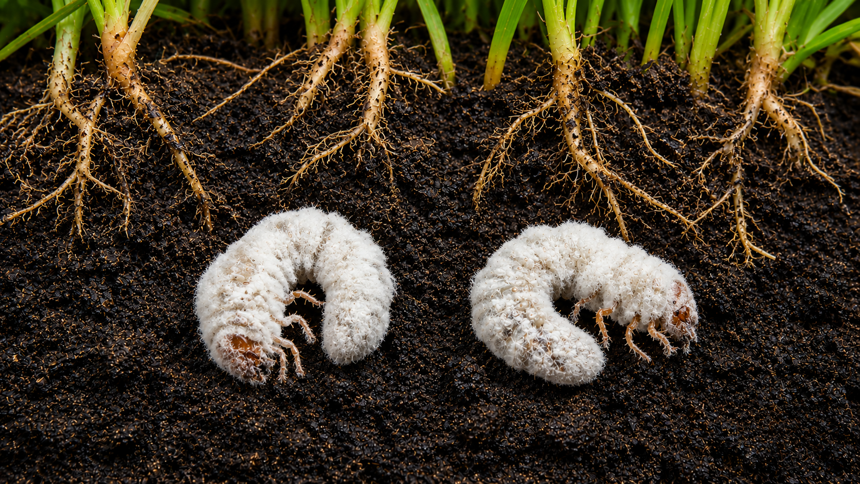 Larva colonizada por Beauveria bassiana · Día 15